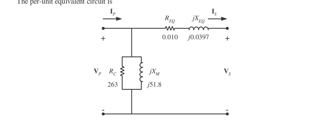 Per-Unit Equivalent Circuit for Conventional Transformer