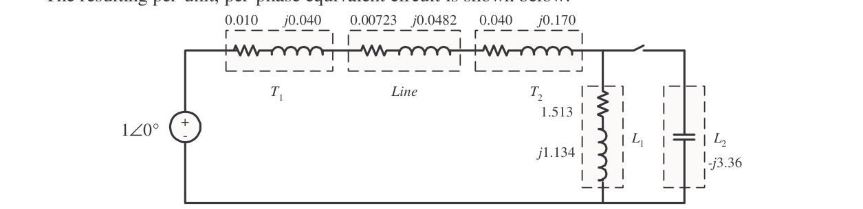 Per-Unit Equivalent Circuit for Problem 2-23
