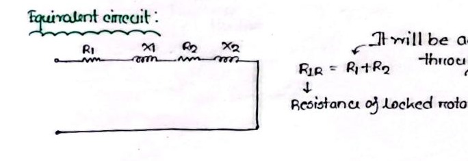 Blocked rotor simplified series equivalent circuit