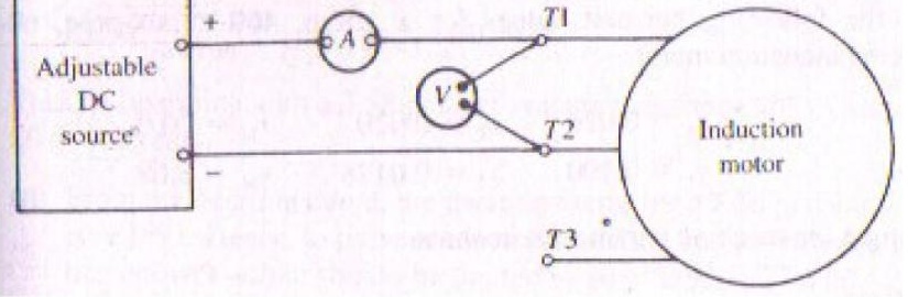DC Test Stator Resistance Measurement Connection