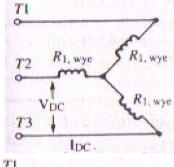 Stator Y connection in DC test