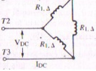 Stator Delta connection in DC test