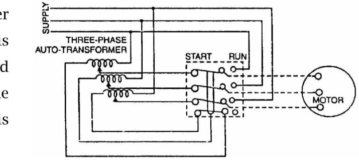 Autotransformer starter circuit arrangement