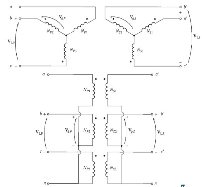 Y-Y connections schematic