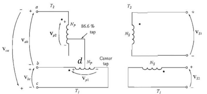 The Scott-T connection schematic