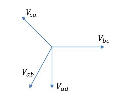 Scott-T connection phasor diagram