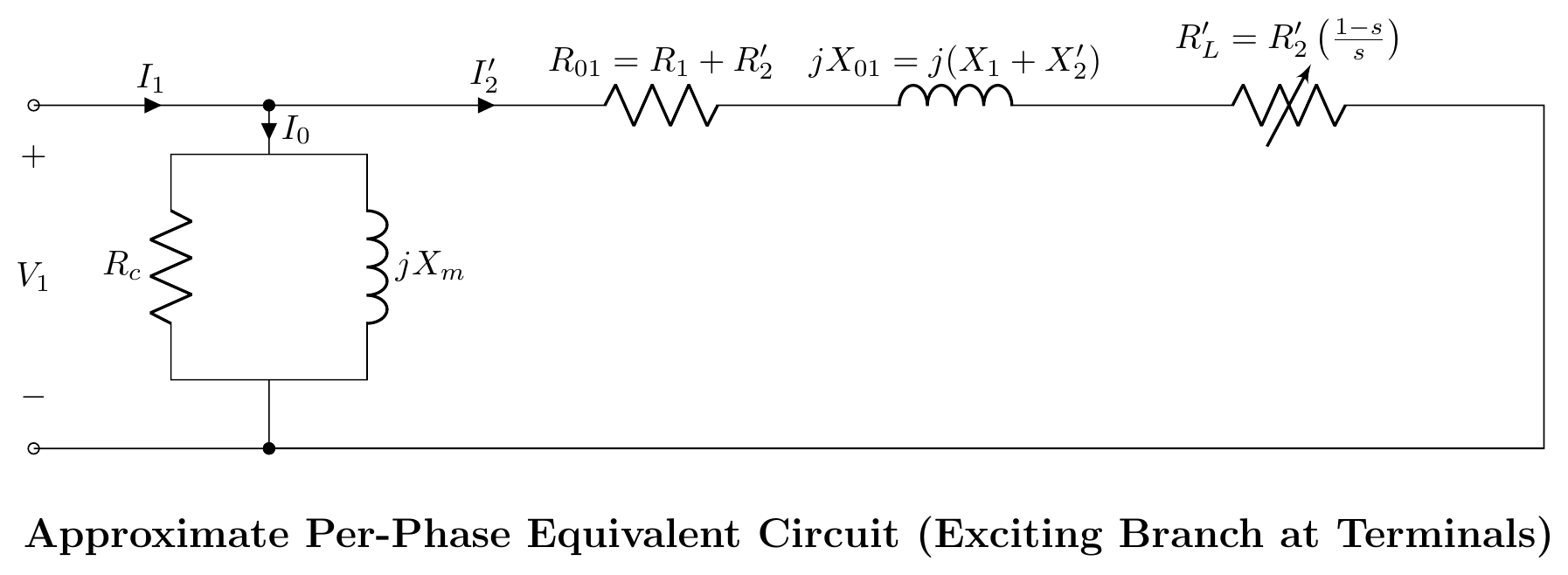 Step 6: Approximate per-phase equivalent circuit